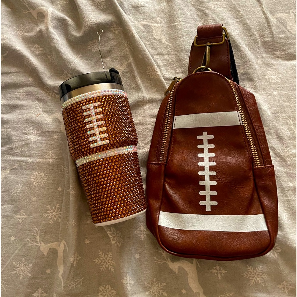 Cup and cross over bag